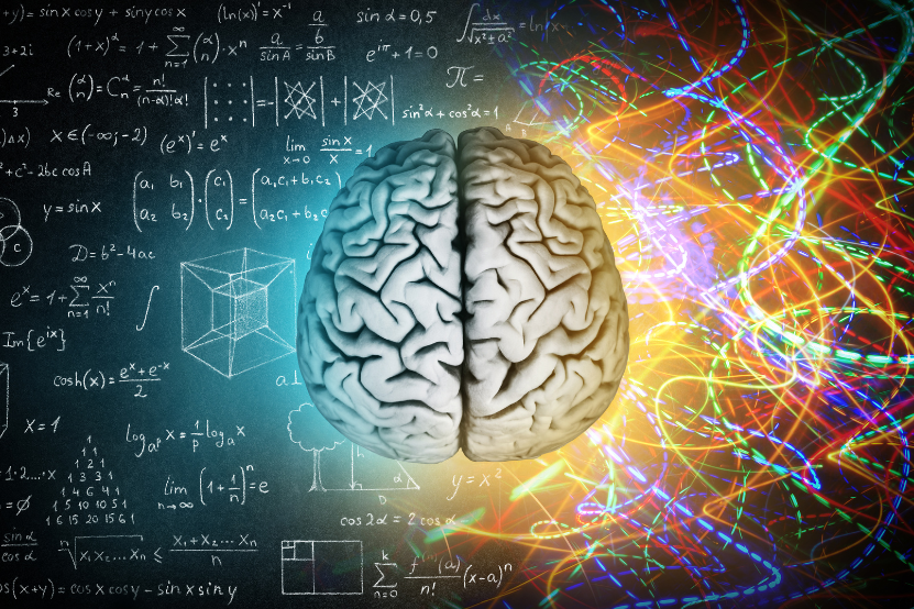 cerebro colores matemáticas